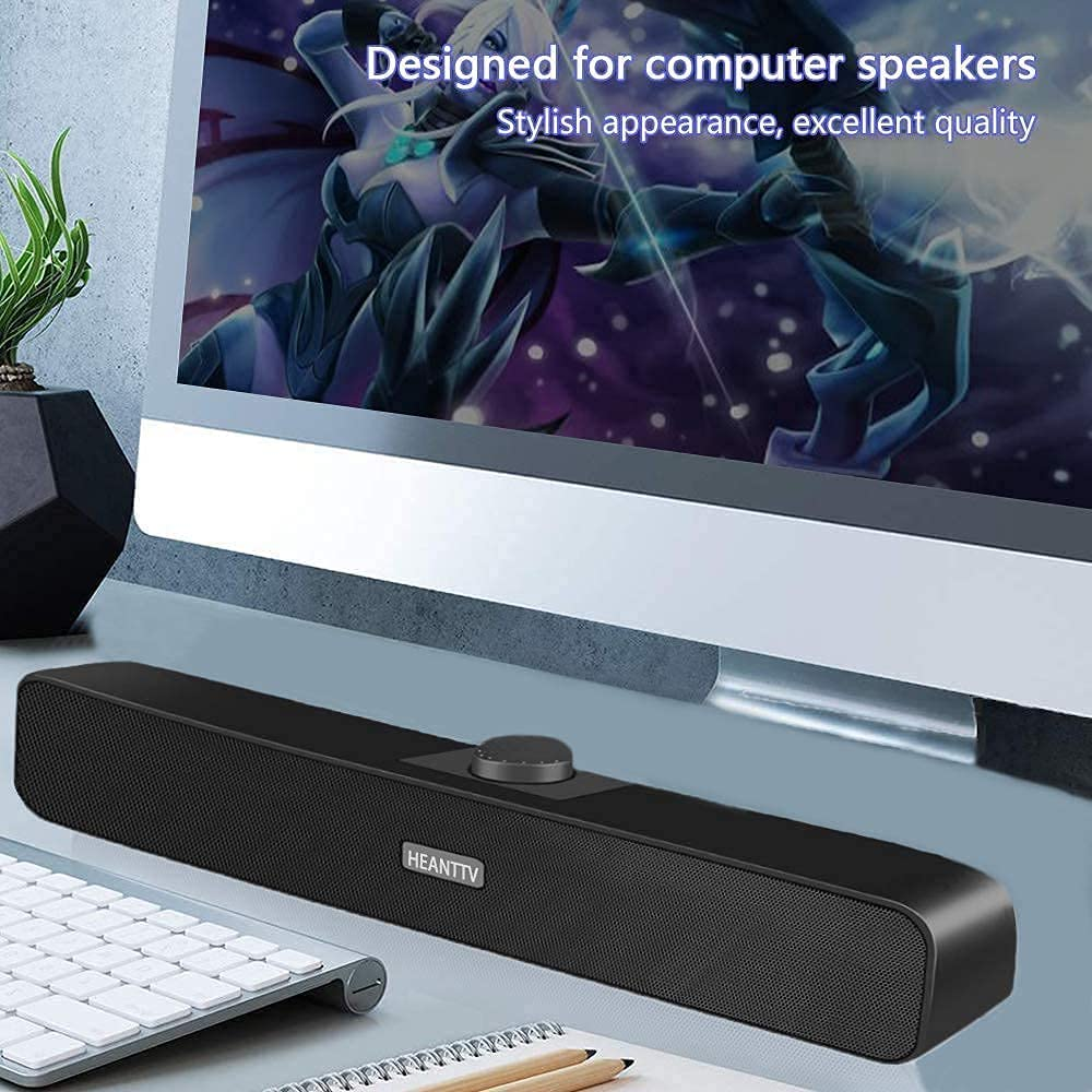 Computer Speakers for Desktop Monitors, PC Speakers, USB Powered 6W Stereo Sound